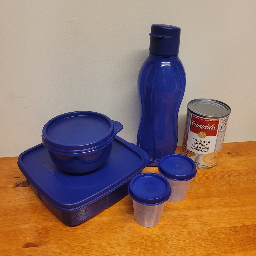 Tupperware School Lunch Set - Blue